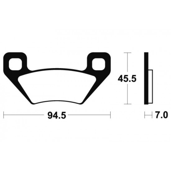 Plaquettes de frein TECNIUM Racing MX/Quad métal fritté - MOR322