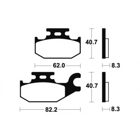 Plaquettes de frein TECNIUM Racing MX/Quad métal fritté - MOR335