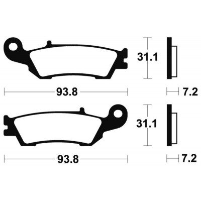 Plaquettes de frein TECNIUM Racing MX/Quad métal fritté - MOR340