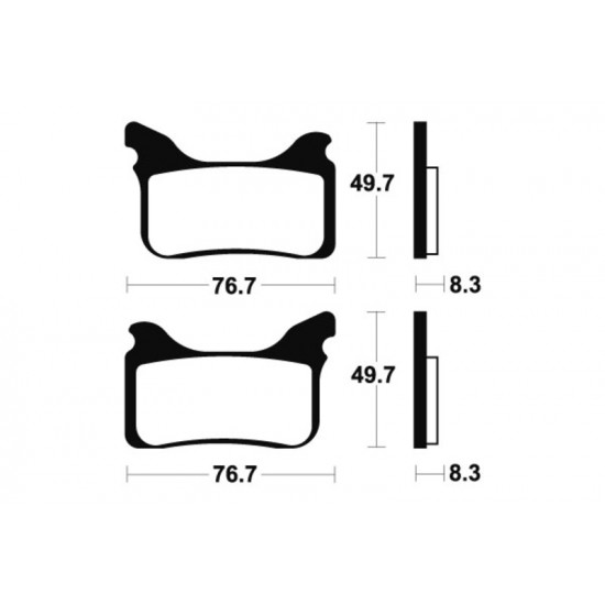 Plaquettes de frein TECNIUM Racing MX/Quad métal fritté - MOR342