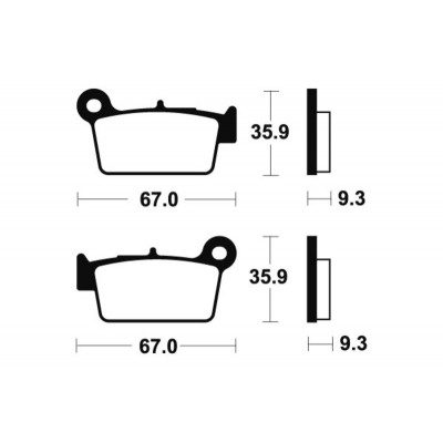 Plaquettes de frein TECNIUM MX/Quad métal fritté - MO290