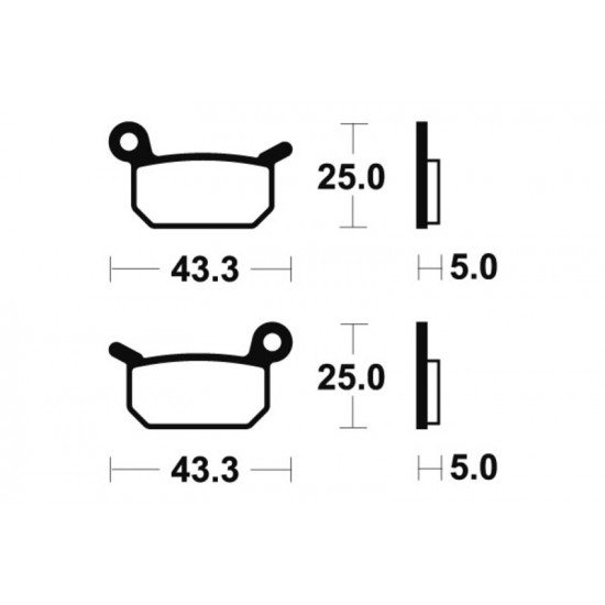 Plaquettes de frein TECNIUM MX/Quad métal fritté - MO294