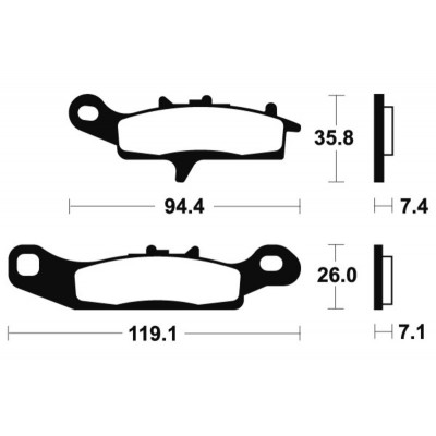 Plaquettes de frein TECNIUM MX/Quad métal fritté - MO298