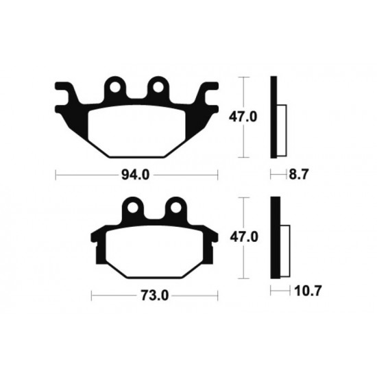 Plaquettes de frein TECNIUM MX/Quad métal fritté - MO310