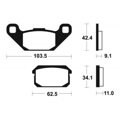 Plaquettes de frein TECNIUM MX/Quad métal fritté - MO348