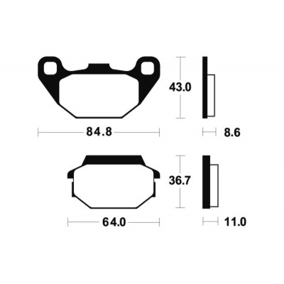 Plaquettes de frein TECNIUM Scooter organique - ME249