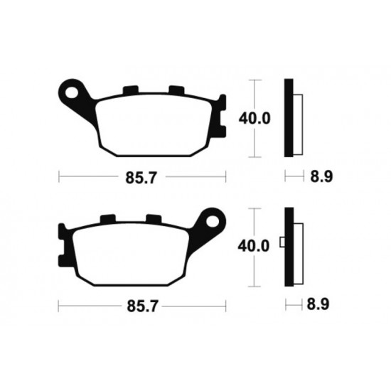 Plaquettes de frein TECNIUM Scooter organique - ME253