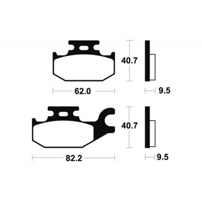 Plaquettes de frein TECNIUM Scooter organique - ME254