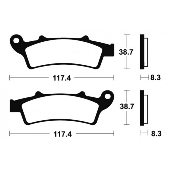 Plaquettes de frein TECNIUM Scooter organique - ME261