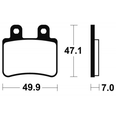 Plaquettes de frein TECNIUM Scooter organique - ME273