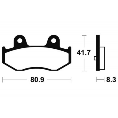 Plaquettes de frein TECNIUM Scooter organique - ME281