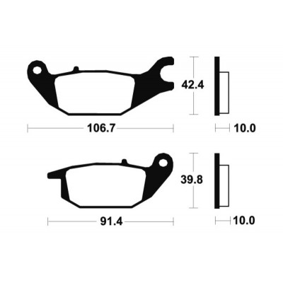 Plaquettes de frein TECNIUM Scooter organique - ME284