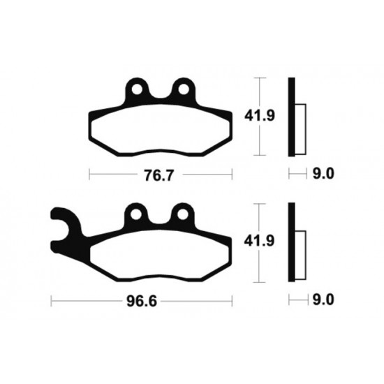 Plaquettes de frein TECNIUM Scooter organique - ME286