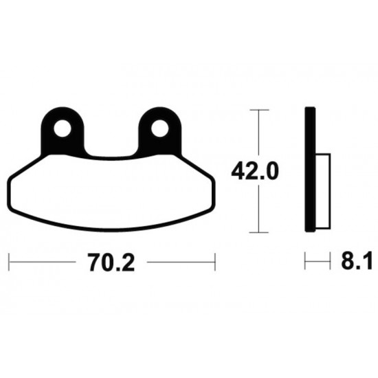 Plaquettes de frein TECNIUM Scooter organique - ME292