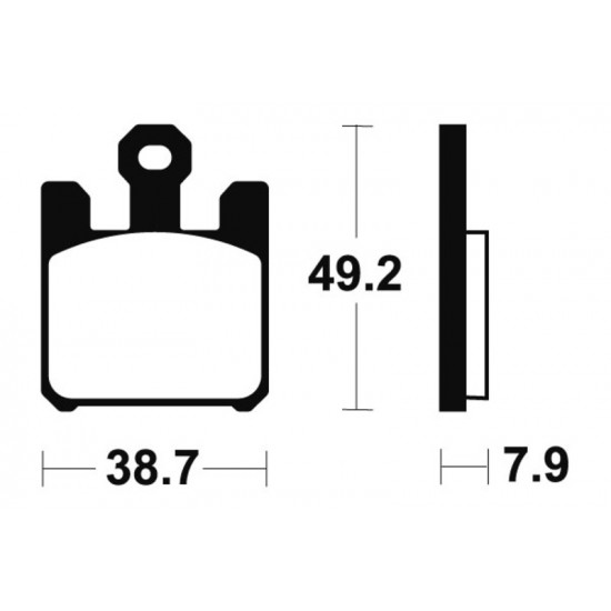 Plaquettes de frein TECNIUM Racing métal fritté carbone - MCR288