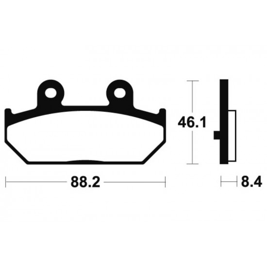 Plaquettes de frein TECNIUM Scooter organique - ME304