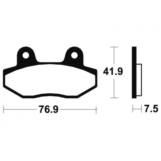 Plaquettes de frein TECNIUM Scooter organique - ME314