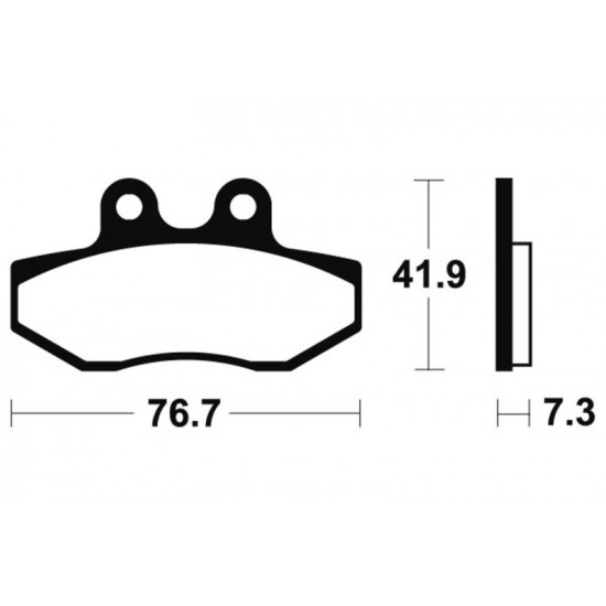 Plaquettes de frein TECNIUM Scooter organique - ME317