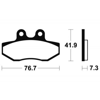 Plaquettes de frein TECNIUM Scooter organique - ME317