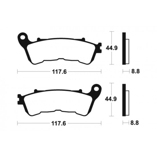 Plaquettes de frein TECNIUM Scooter organique - ME328