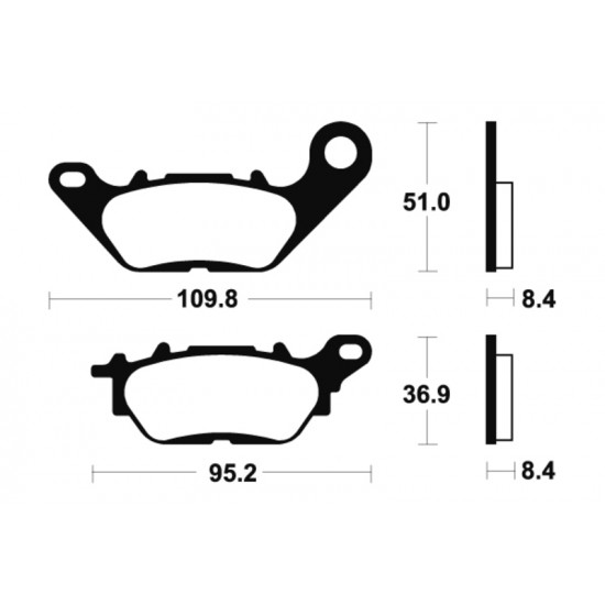 Plaquettes de frein TECNIUM Scooter organique - ME358