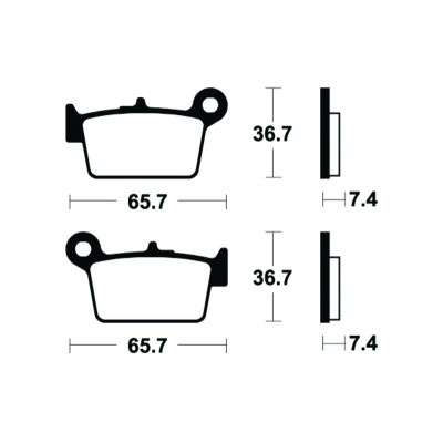 Plaquettes de frein TECNIUM Scooter organique - ME361