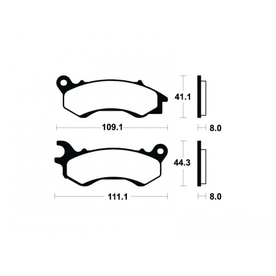 Plaquettes de frein TECNIUM Scooter organique - ME373