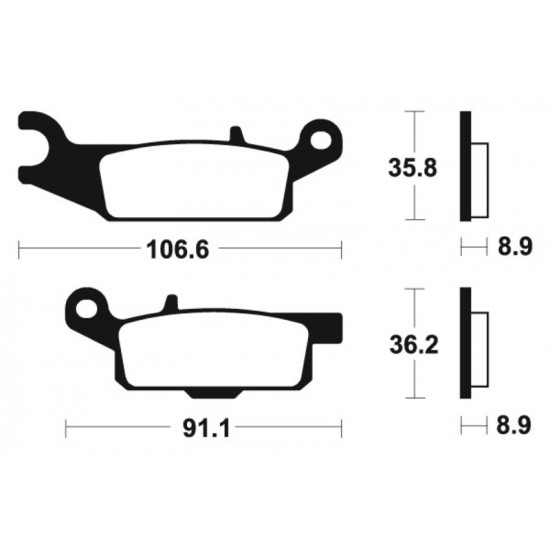 Plaquettes de frein TECNIUM MX/Quad métal fritté - MO351