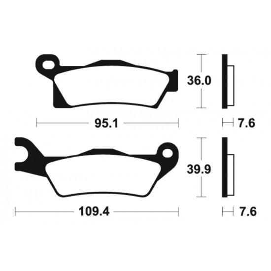 Plaquettes de frein TECNIUM MX/Quad métal fritté - MO410