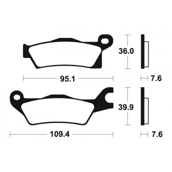 Plaquettes de frein TECNIUM MX/Quad métal fritté - MO411