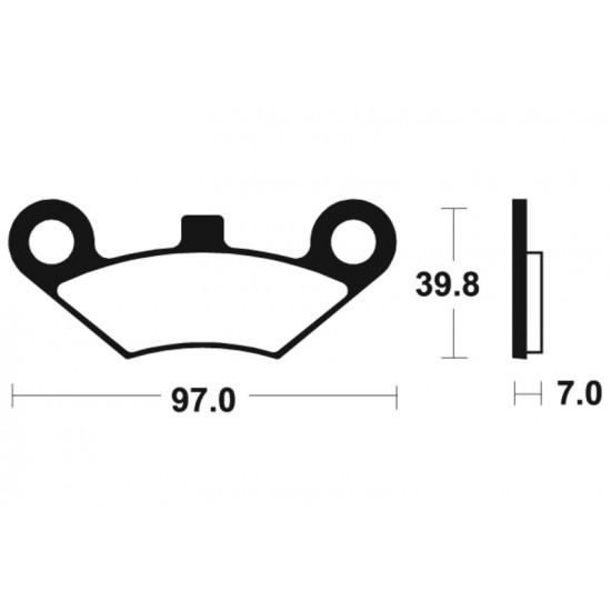 Plaquettes de frein TECNIUM MX/Quad métal fritté - MO414