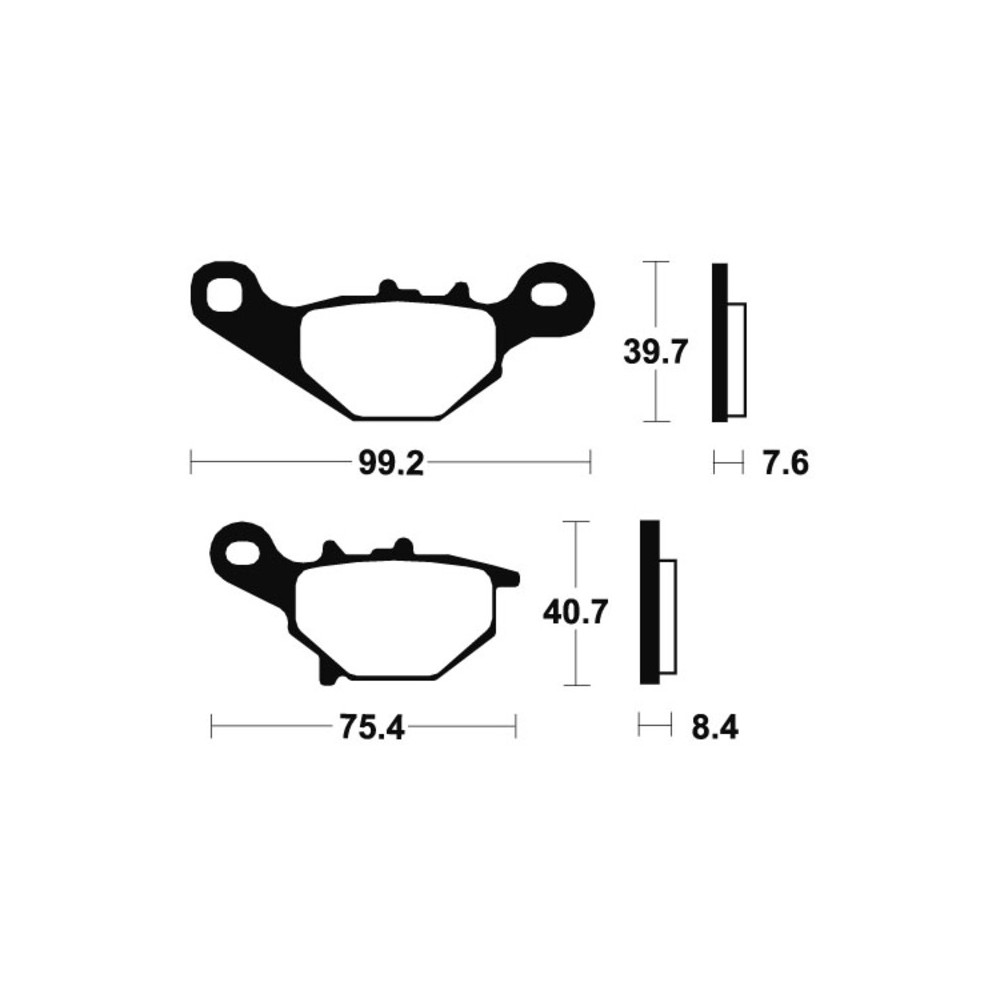 Plaquettes de frein TECNIUM Scooter organique - ME202