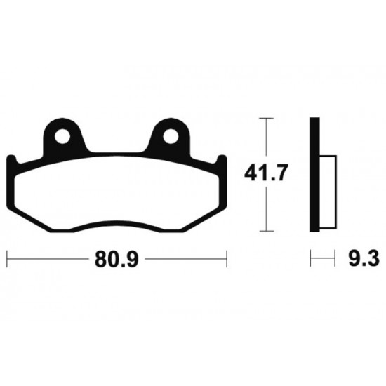 Plaquettes de frein TECNIUM Scooter organique - ME209