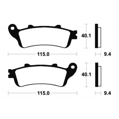 Plaquettes de frein TECNIUM Scooter organique - ME222