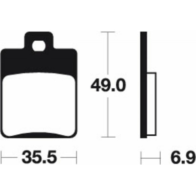 Plaquettes de frein TECNIUM Scooter organique - ME224