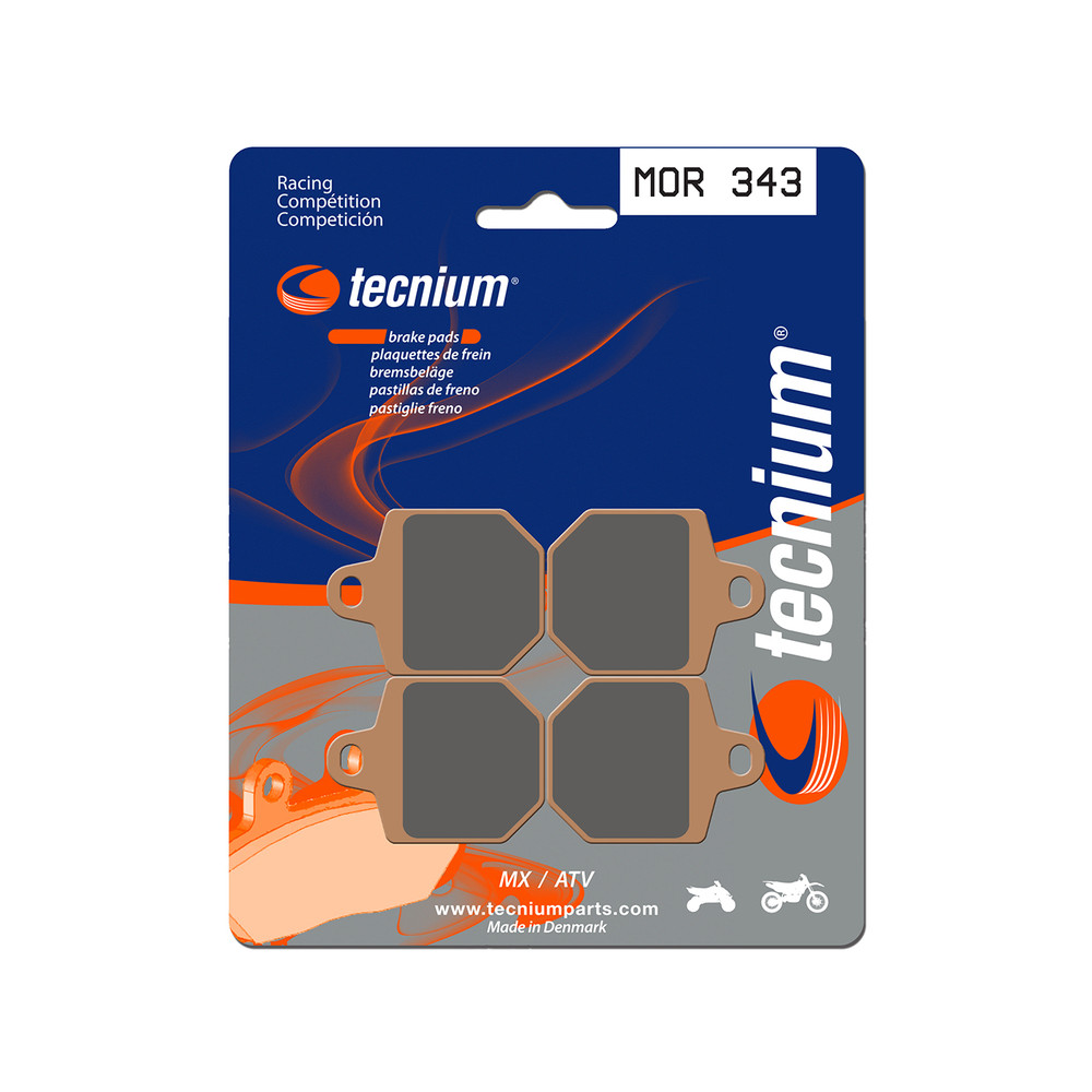 Plaquettes de frein TECNIUM Racing MX/Quad métal fritté - MOR343