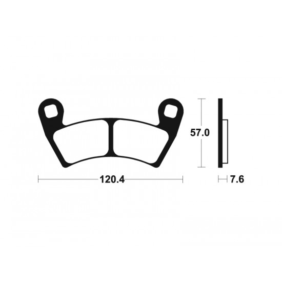 Plaquettes de frein TECNIUM Racing MX/Quad métal fritté - MOR397