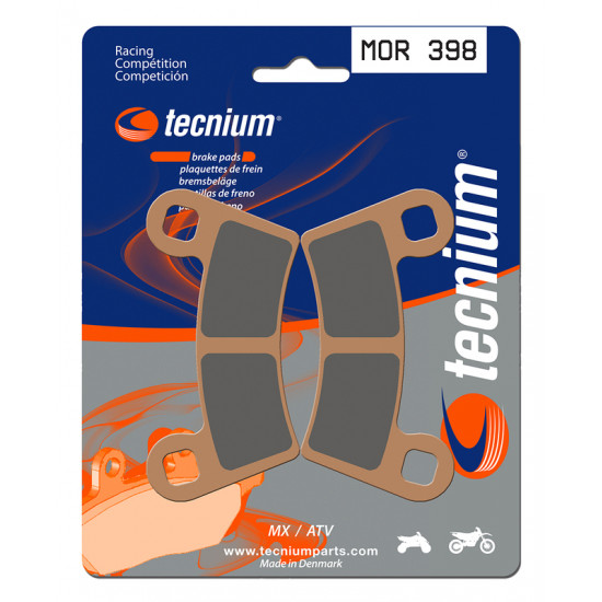 Plaquettes de frein TECNIUM Racing MX/Quad métal fritté - MOR398