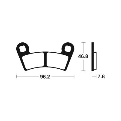 Plaquettes de frein TECNIUM Racing MX/Quad métal fritté - MOR398