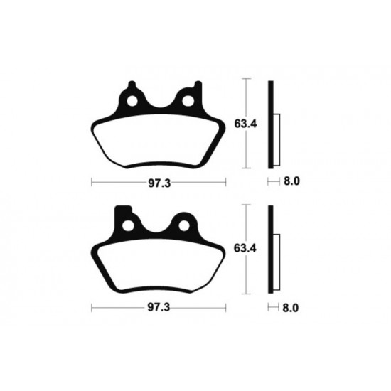 Plaquettes de frein TECNIUM Performance métal fritté - MF326