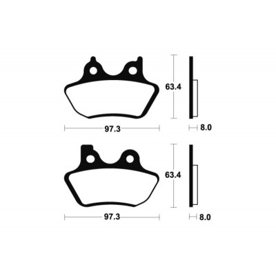 Plaquettes de frein TECNIUM Performance métal fritté - MF326