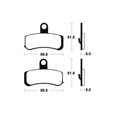 Plaquettes de frein TECNIUM Performance métal fritté - MF353