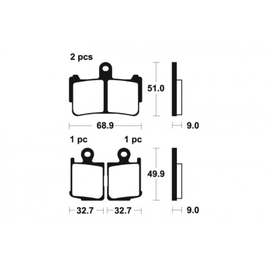 Plaquettes de frein TECNIUM Performance métal fritté - MF369