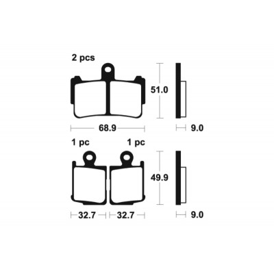 Plaquettes de frein TECNIUM Performance métal fritté - MF369