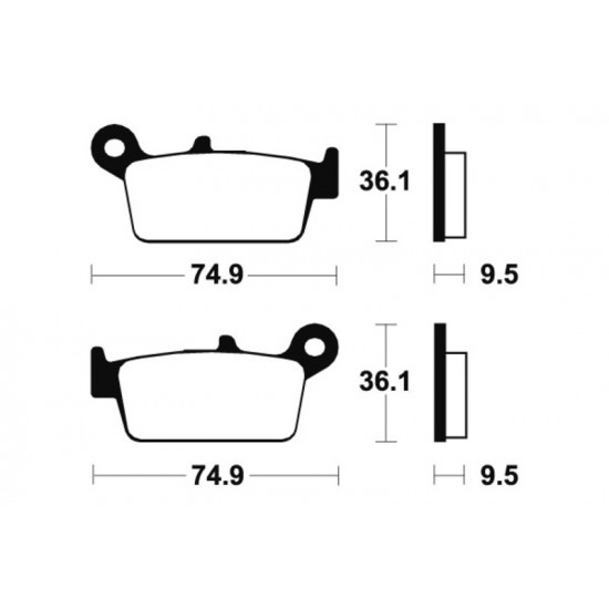 Plaquettes de frein TECNIUM Racing MX/Quad métal fritté - MOR104