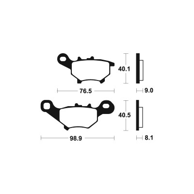 Plaquettes de frein TECNIUM Scooter organique - ME374