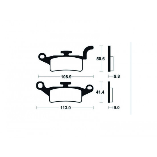 Plaquettes de frein TECNIUM Scooter organique - ME376