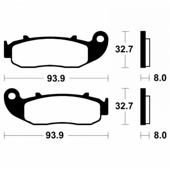 Plaquettes de frein TECNIUM Scooter organique - ME426