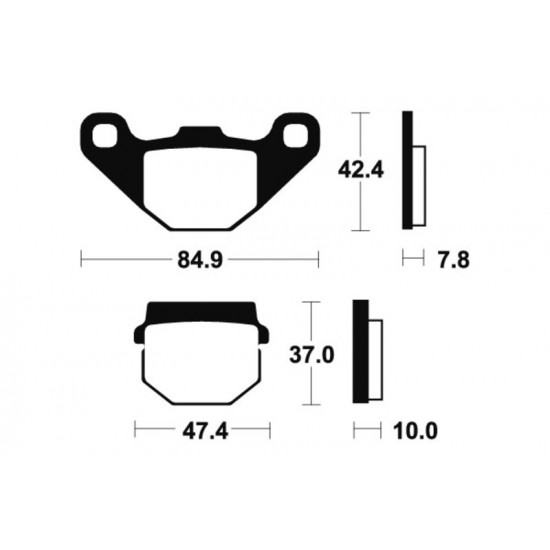 Plaquettes de frein TECNIUM Scooter organique - ME48