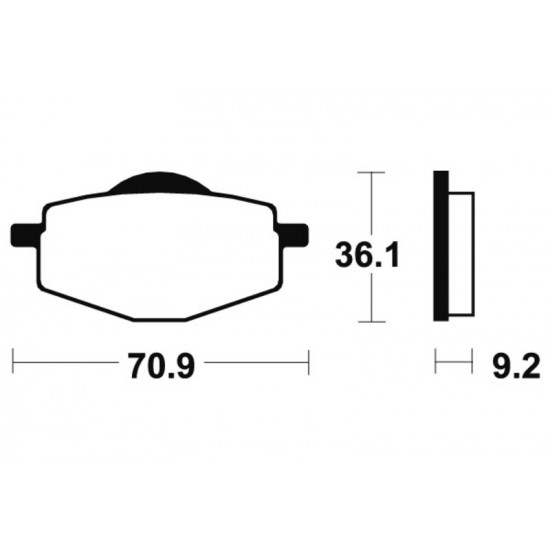 Plaquettes de frein TECNIUM Scooter organique - ME75